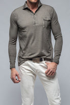 Cafe Paco LS Polo Shirt In Antracite - AXEL'S