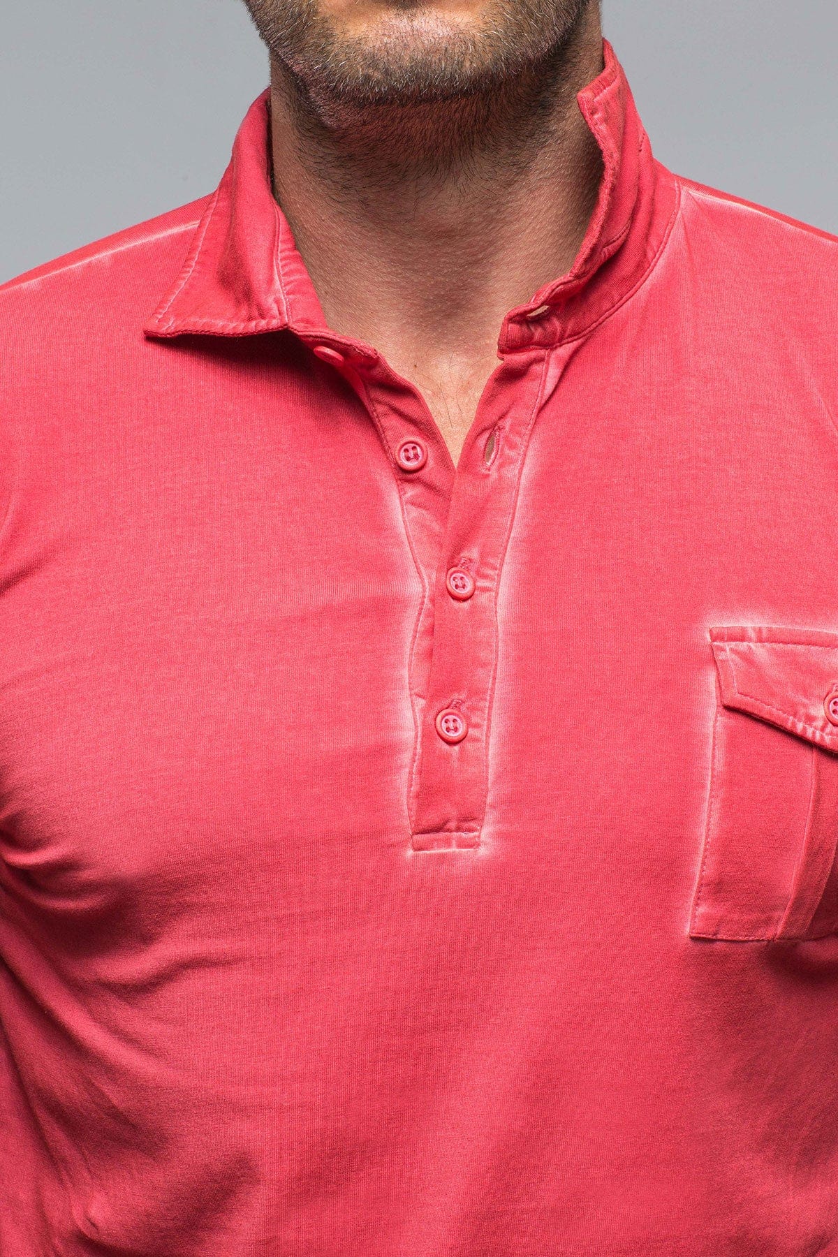 Cafe Paco LS Polo Shirt In Fragola - AXEL'S