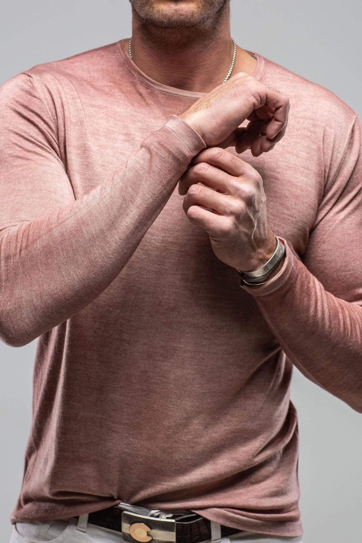 Matteo Cashmere Sweater in Dusty Rose - AXEL'S