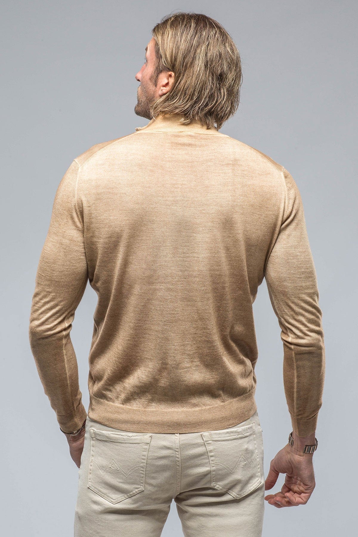 Queniin Cashmere Quarter Zip In Rust - AXEL'S