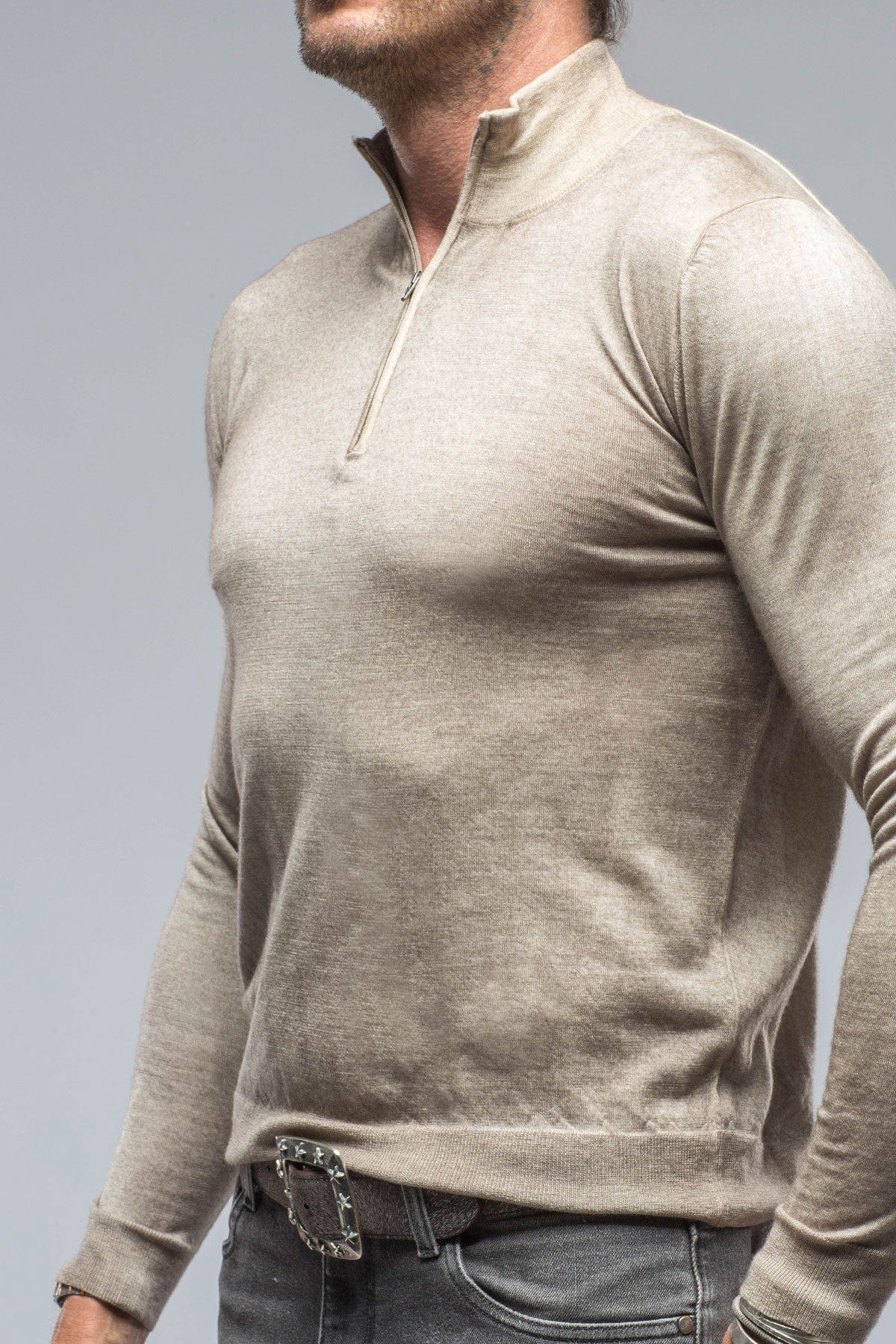 Queniin Cashmere Quarter Zip in Talpa - AXEL'S