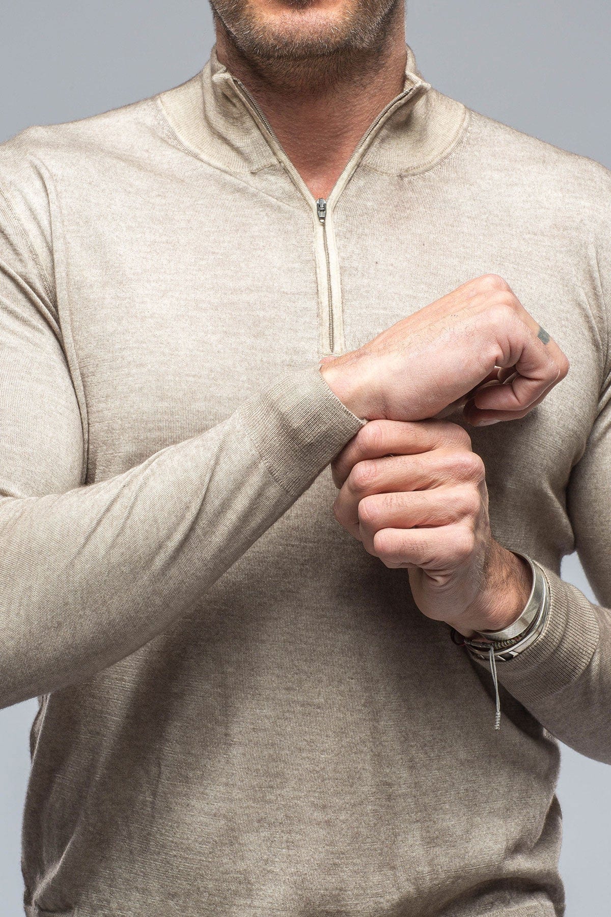 Queniin Cashmere Quarter Zip in Talpa - AXEL'S