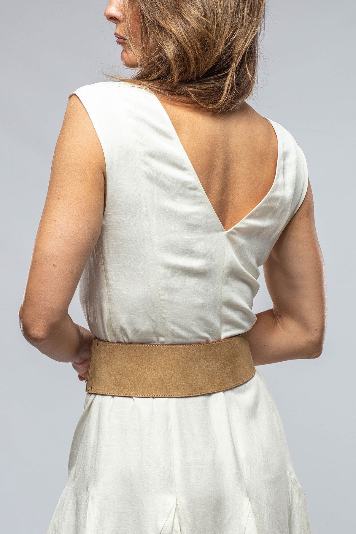 Anita Wide Belt In Beige - AXEL'S