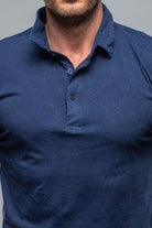 Cruz Cotton Polo in Indigo - AXEL'S