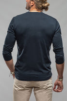 Coronado Cotton LS Henley in Navy - AXEL'S