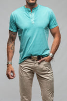Mendocino Cotton SS Henley in Mint - AXEL'S