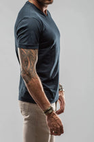 Siena Cotton V Neck In Navy - AXEL'S