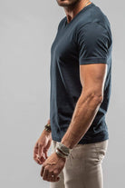 Siena Cotton V Neck In Navy - AXEL'S