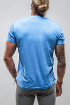 Siena Cotton V Neck Tee In Royal - AXEL'S