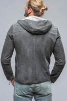 Donnarumma Suede Hoodie In Charcoal - AXEL'S