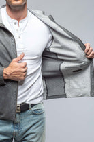 Donnarumma Suede Hoodie In Charcoal - AXEL'S
