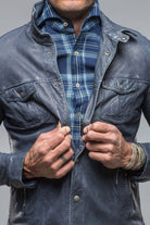 Enna 12 Month Washed Shirt Jacket In Navy - AXEL'S