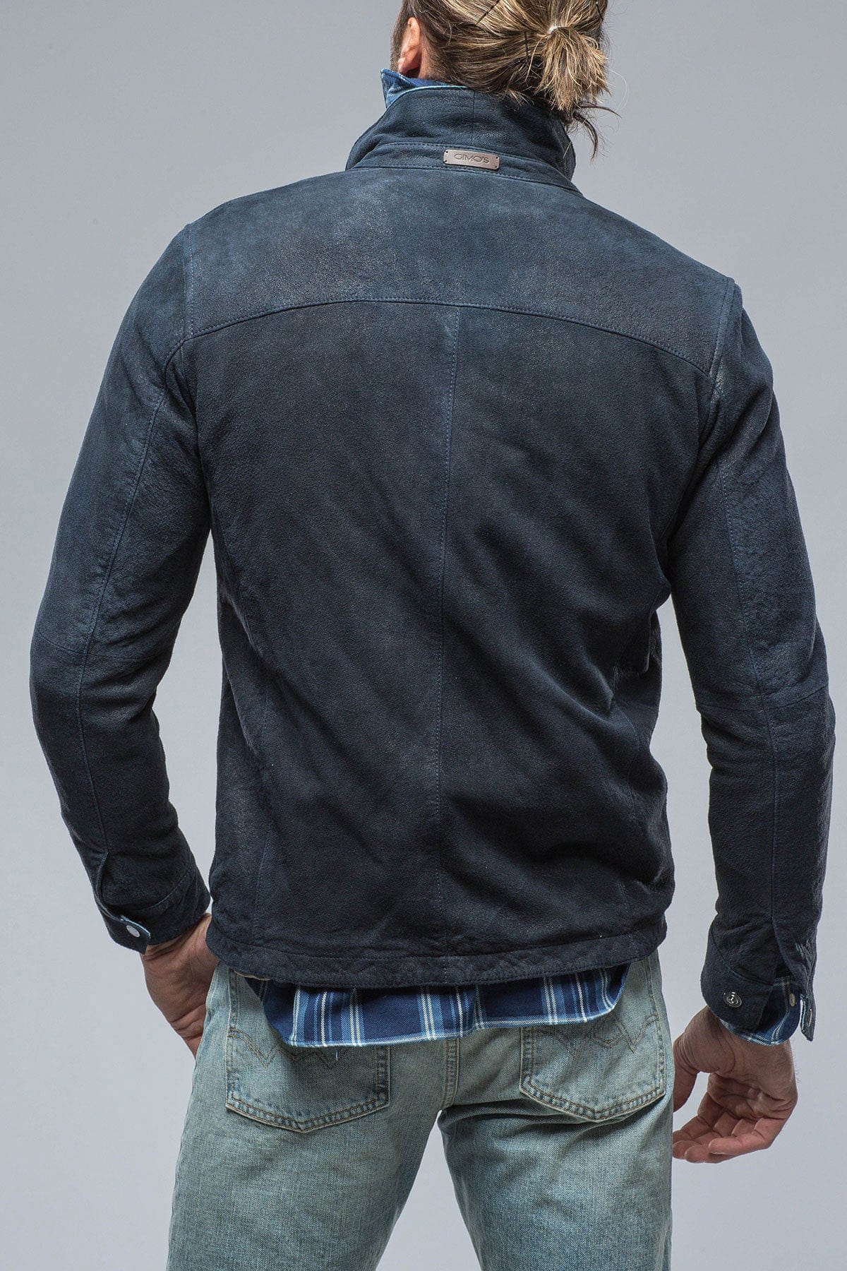 Farneta Suede Moto In Blue - AXEL'S