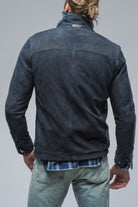 Farneta Suede Moto In Blue - AXEL'S