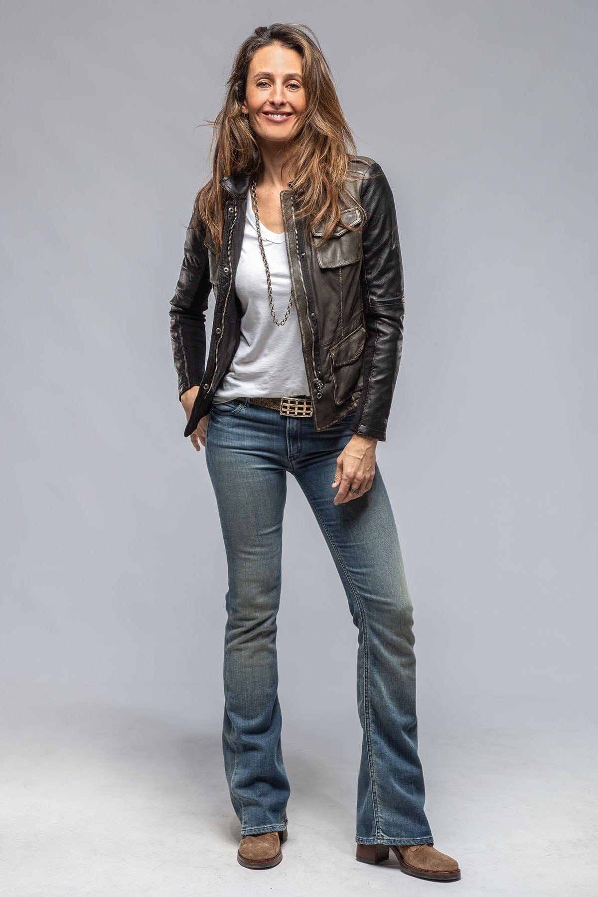 Guns & Roses Jacket In Military Olive Grey - AXEL'S