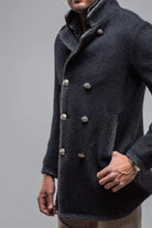 St. Christoff Wool Jacket In Navy - AXEL'S