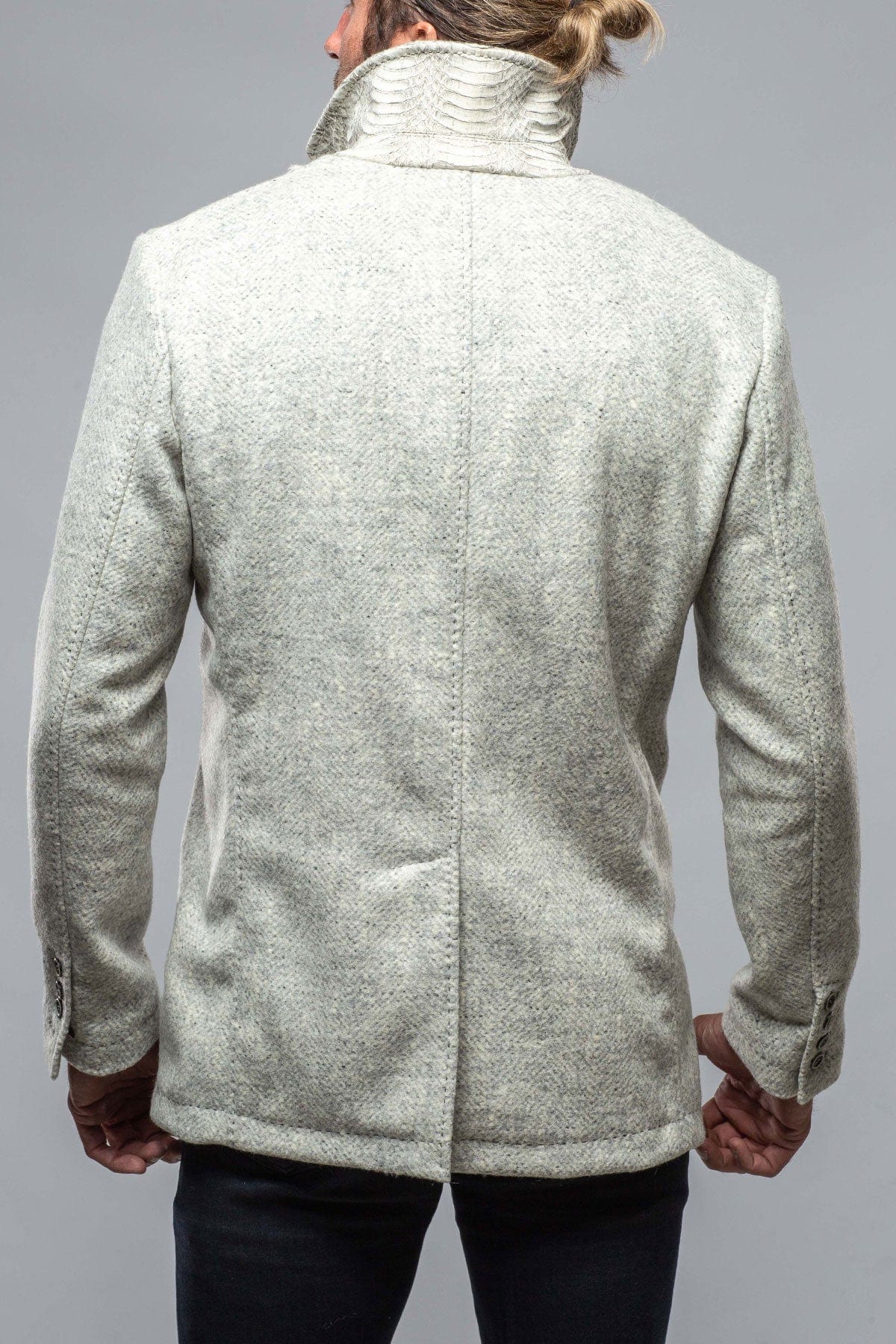 Tasman Topcoat With Snakeskin Trim - AXEL'S