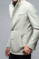 Tasman Topcoat With Snakeskin Trim - AXEL'S