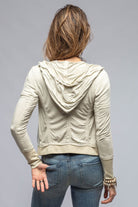 Cruiser Suede & Jersey Hoodie In Milk - AXEL'S