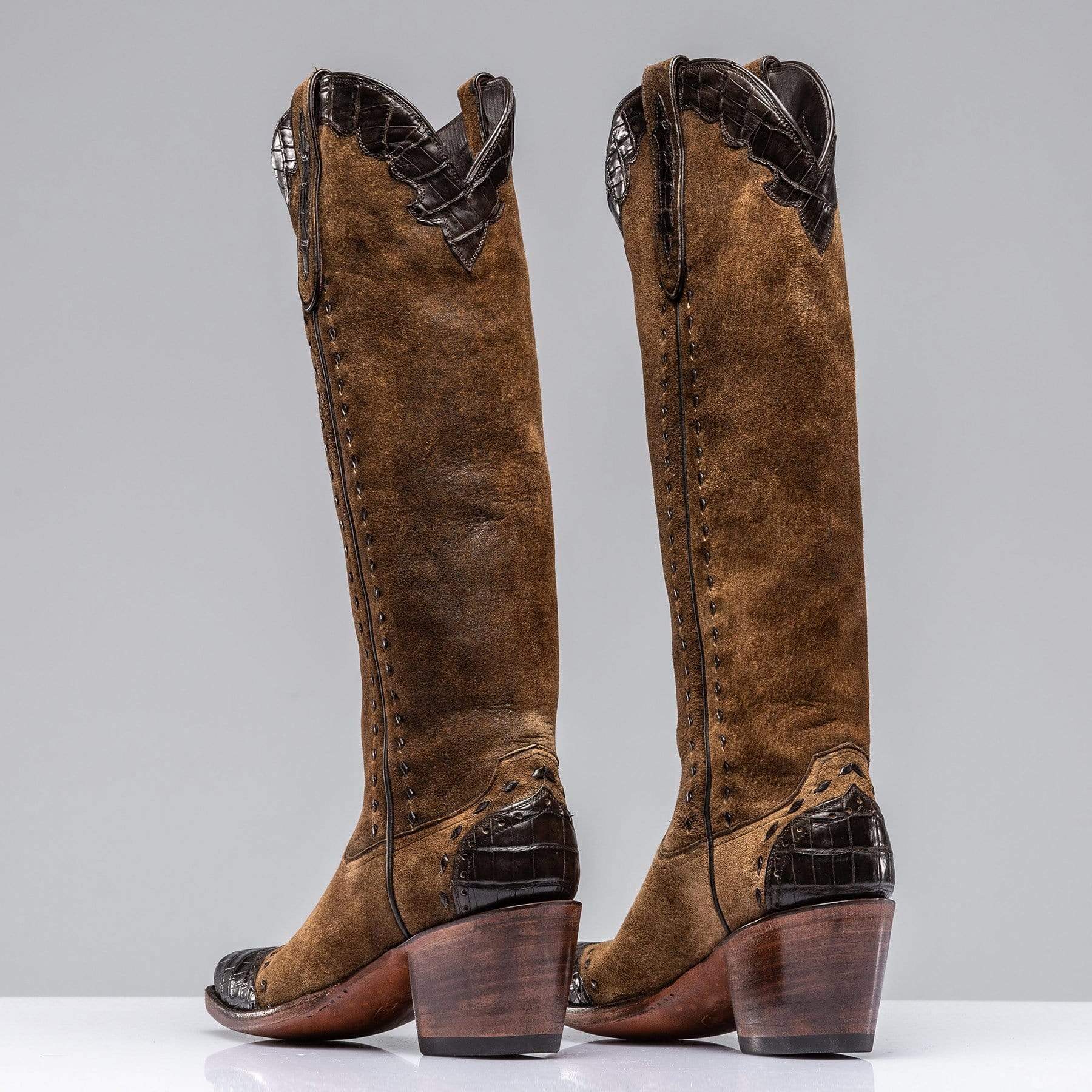 Tall Distressed Camel Boot - AXEL'S
