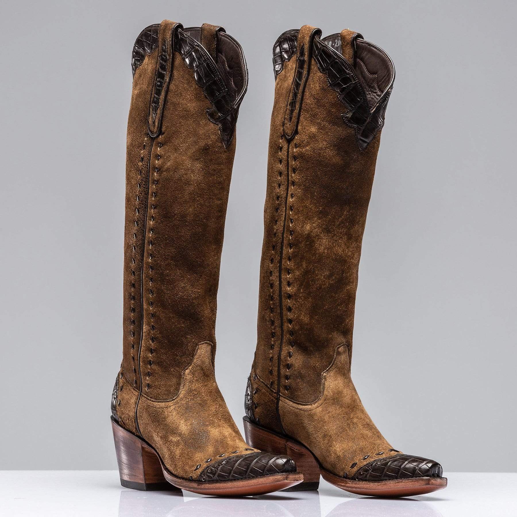 Tall Distressed Camel Boot - AXEL'S