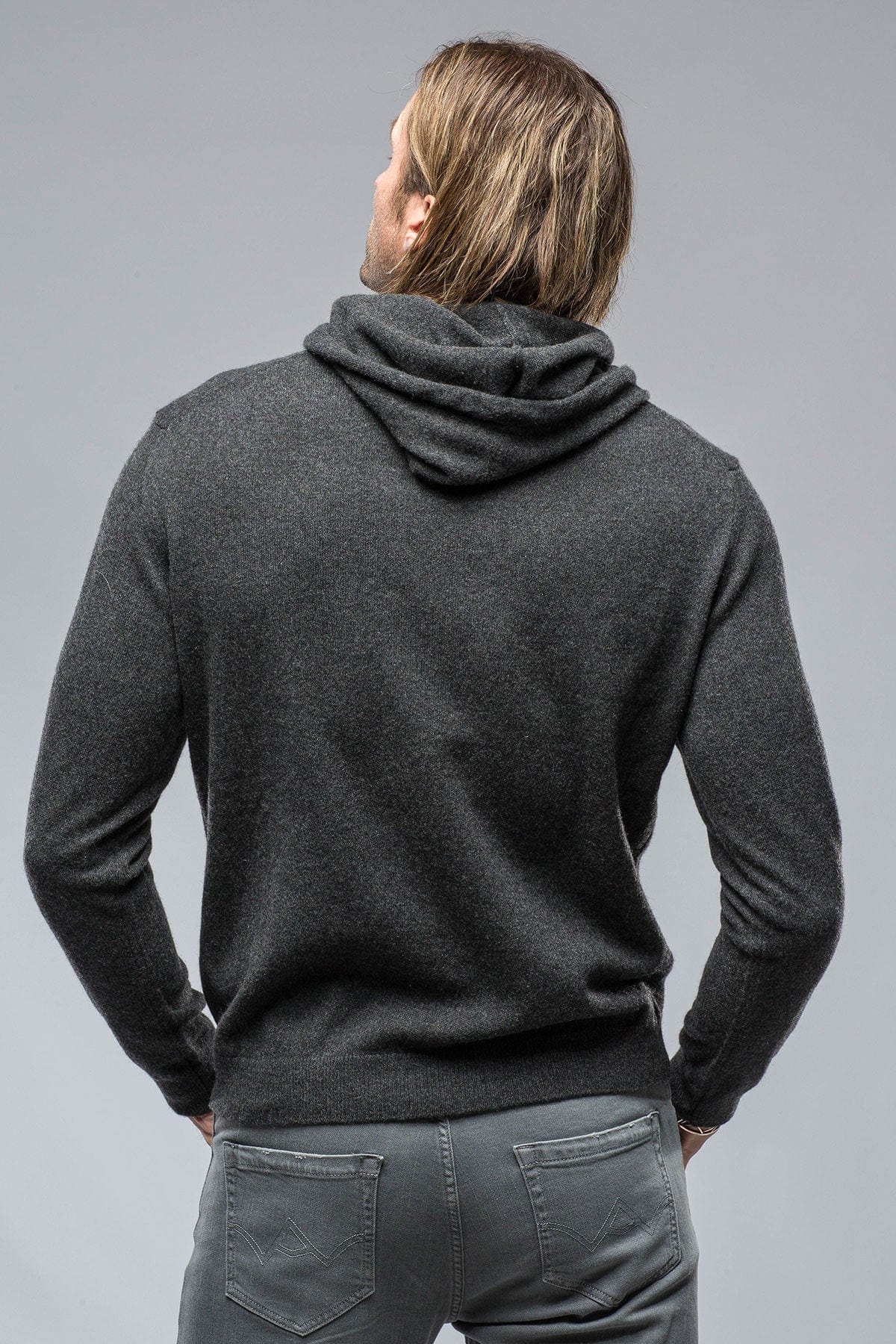Florio Hooded Cashmere Sweater Grey - AXEL'S