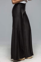 Maxi Sharkskin Pant In Black - AXEL'S