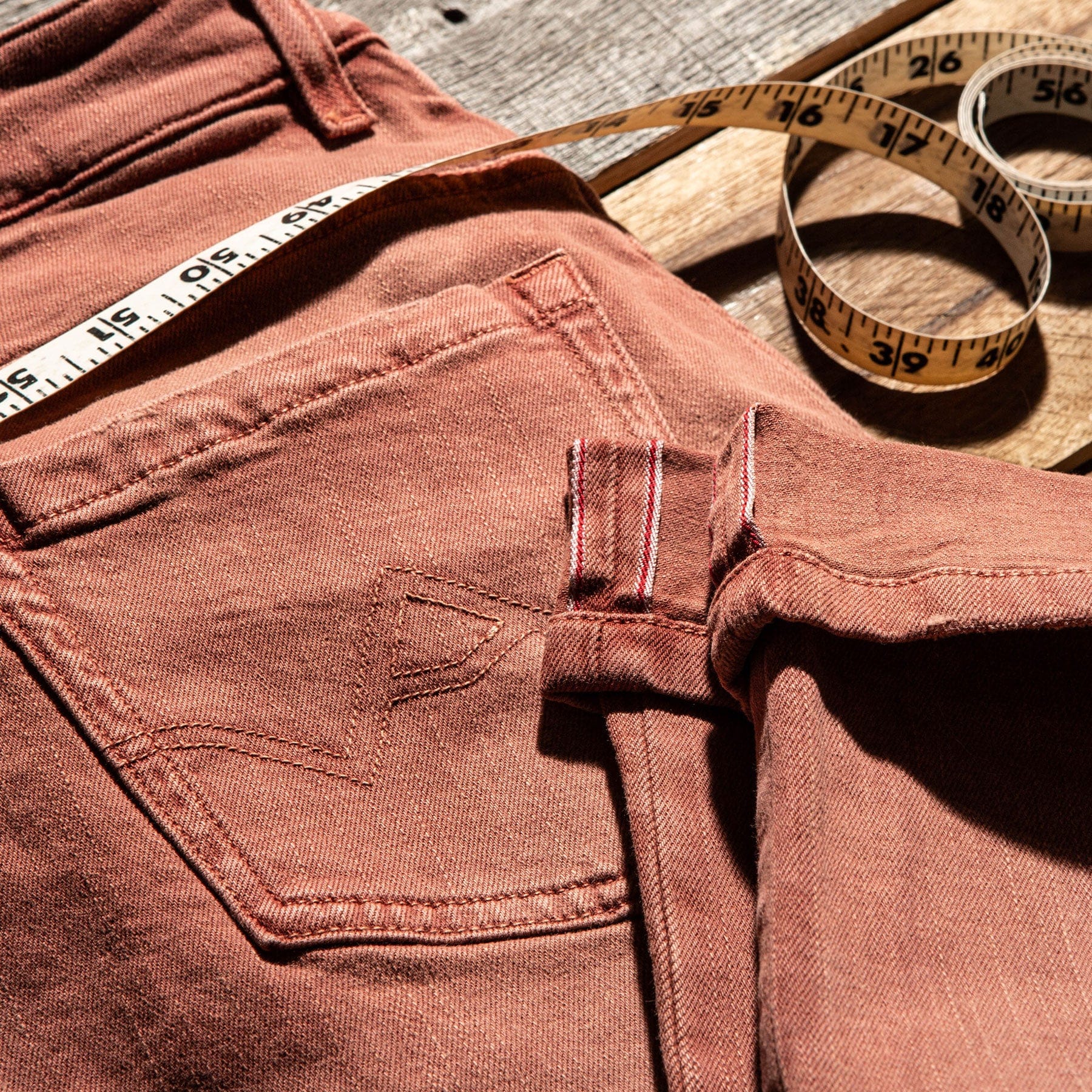 【KOOLOSET】Pleat Pure Brown Denim Iron Heart - IH-777D - 17oz Duck Slim Tapered Cut Pants