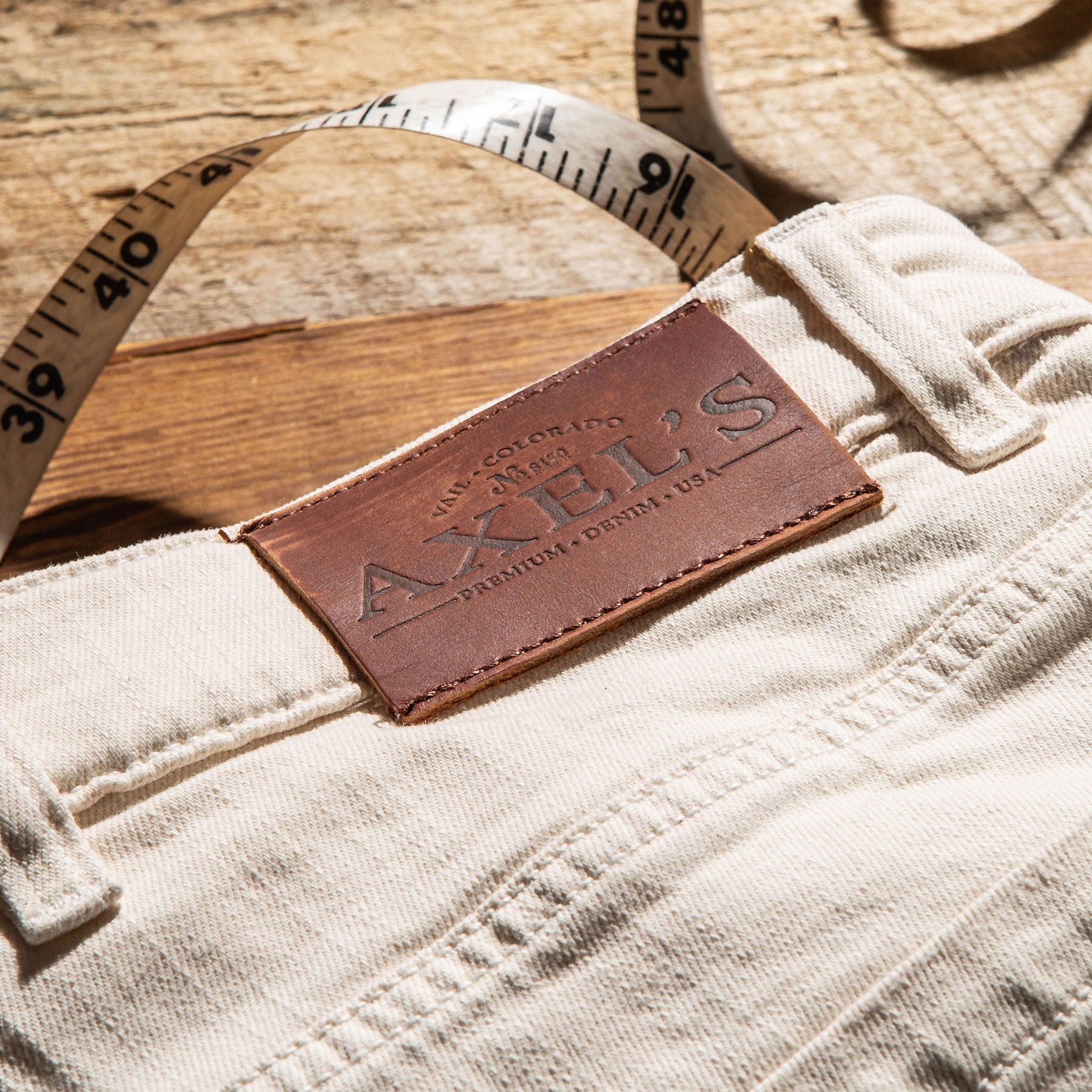 Axel's Premium Denim Tucson Selvedge Denim In Off White