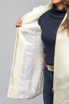 Lili Virgin Wool Coat In White - AXEL'S