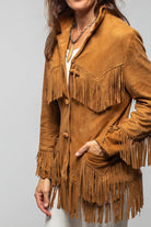 Alan Michael Cassidy Lambskin Fringe Jacket In Whiskey Brown Ladies - Outerwear - Leather