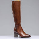 Borghese Tall Boots In Burnished Cognac - AXEL'S