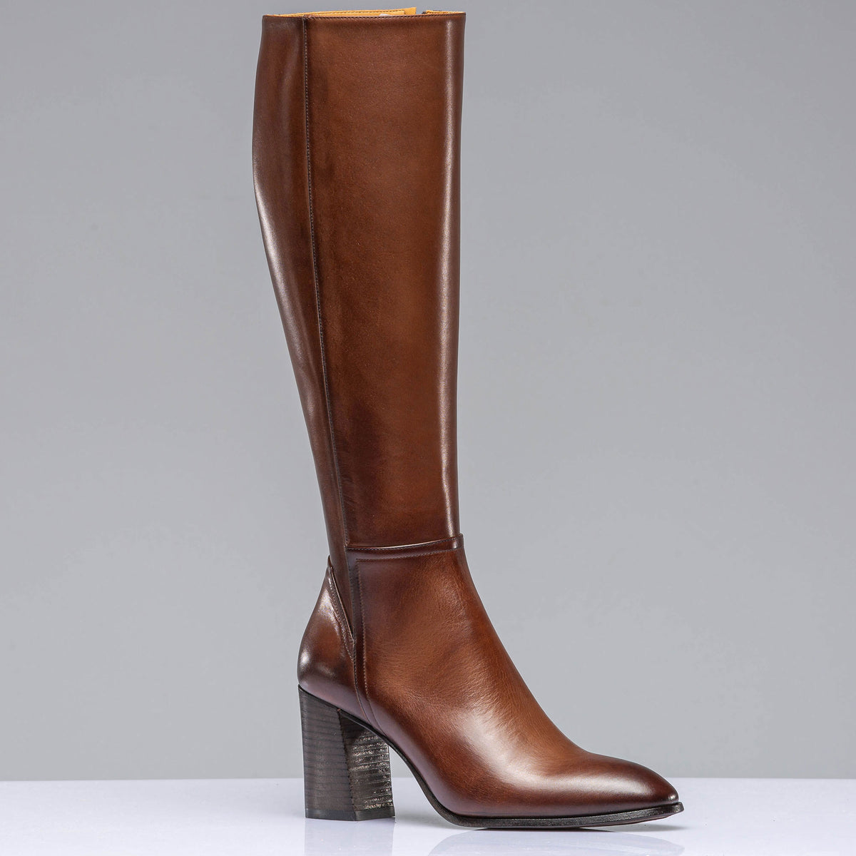 Borghese Tall Boots In Burnished Cognac - AXEL'S