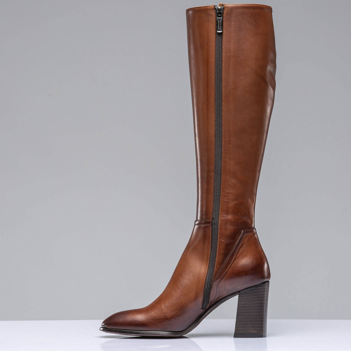 Borghese Tall Boots In Burnished Cognac - AXEL'S