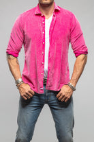 Alessandro Gherardi Elbert Corduroy Shirt In Fuchsia Mens - Shirts - Dress