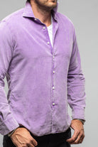 Alessandro Gherardi Elbert Corduroy Shirt In Lavender Mens - Shirts - Dress