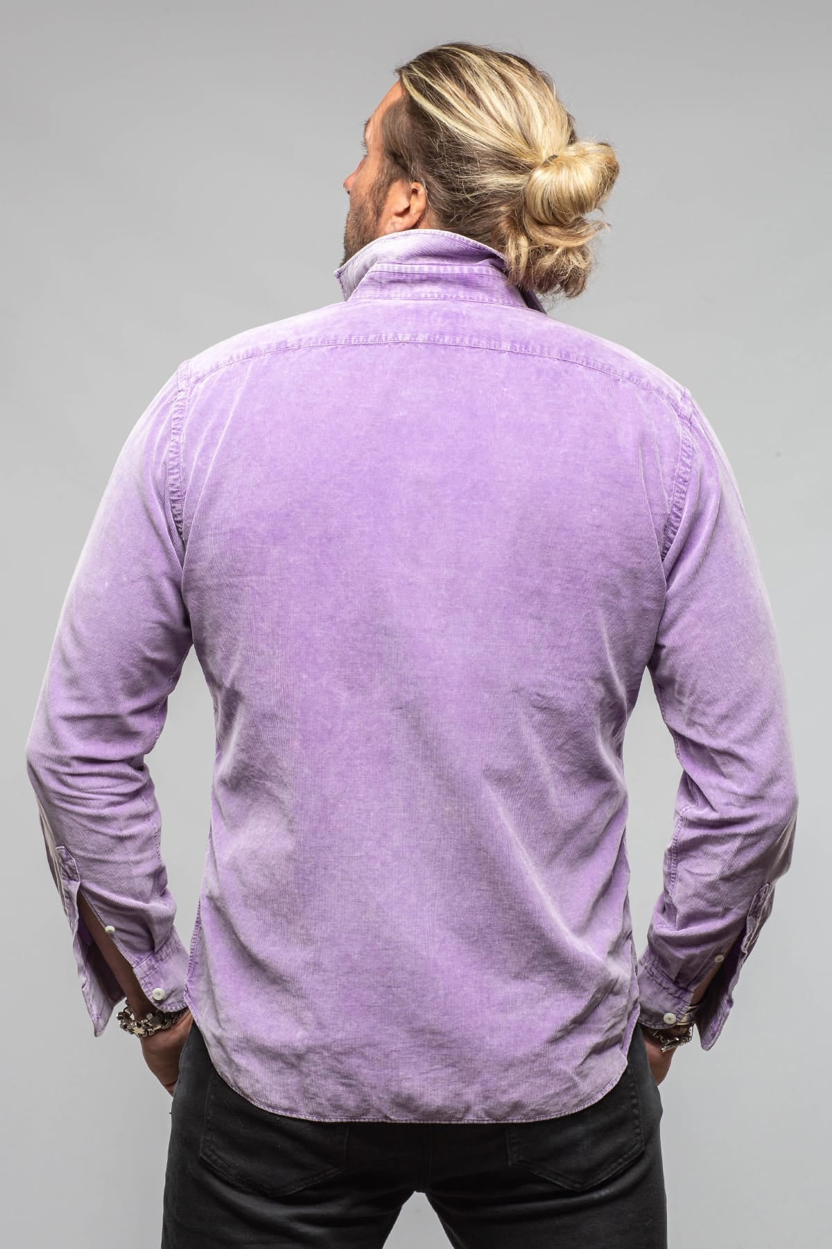 Alessandro Gherardi Elbert Corduroy Shirt In Lavender Mens - Shirts - Dress