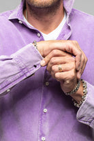 Alessandro Gherardi Elbert Corduroy Shirt In Lavender Mens - Shirts - Dress