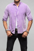 Alessandro Gherardi Elbert Corduroy Shirt In Lavender Mens - Shirts - Dress