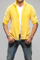 Alessandro Gherardi Elbert Corduroy Shirt In Yellow Mens - Shirts - Dress