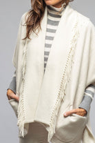 Eleonora Cashmere Cape Jacket In Cream - AXEL'S