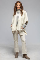 Eleonora Cashmere Cape Jacket In Cream - AXEL'S