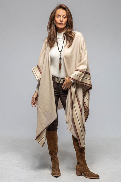 Alonpi Nuvola Cashmere Silk Cape/Shawl In Beige | Axel's of Vail
