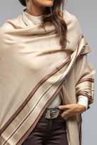 Nuvola Cashmere Silk Cape/Shawl In Beige - AXEL'S