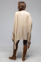 Nuvola Cashmere Silk Cape/Shawl In Beige - AXEL'S