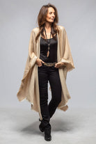 Sabina Cashmere Silk Cape In Camel - AXEL'S