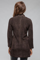 Asana Long Velvet Cord Jacket In Chocolate - AXEL'S