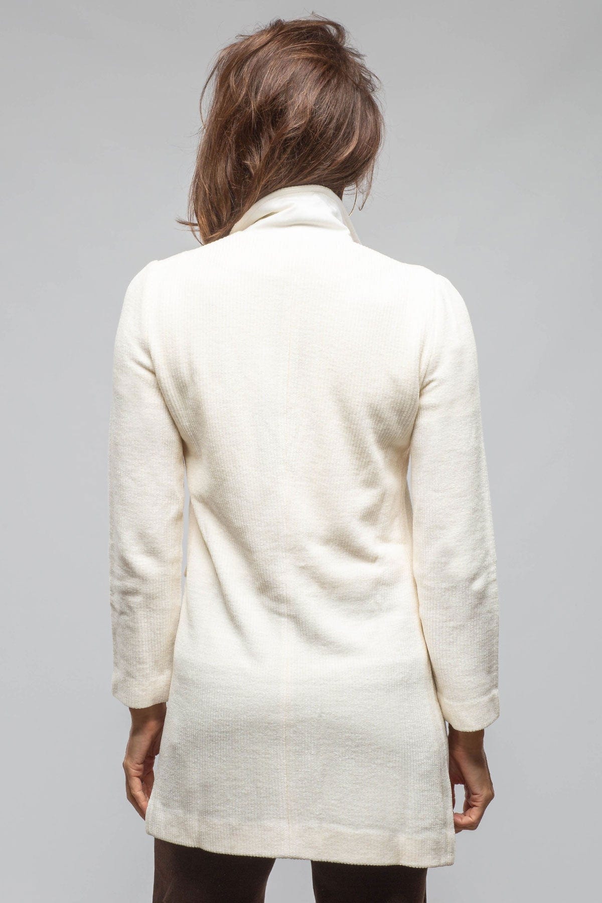 Asana Long Velvet Cord Jacket In Cream - AXEL'S