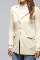 Barbara Long Blazer In Ivory - AXEL'S