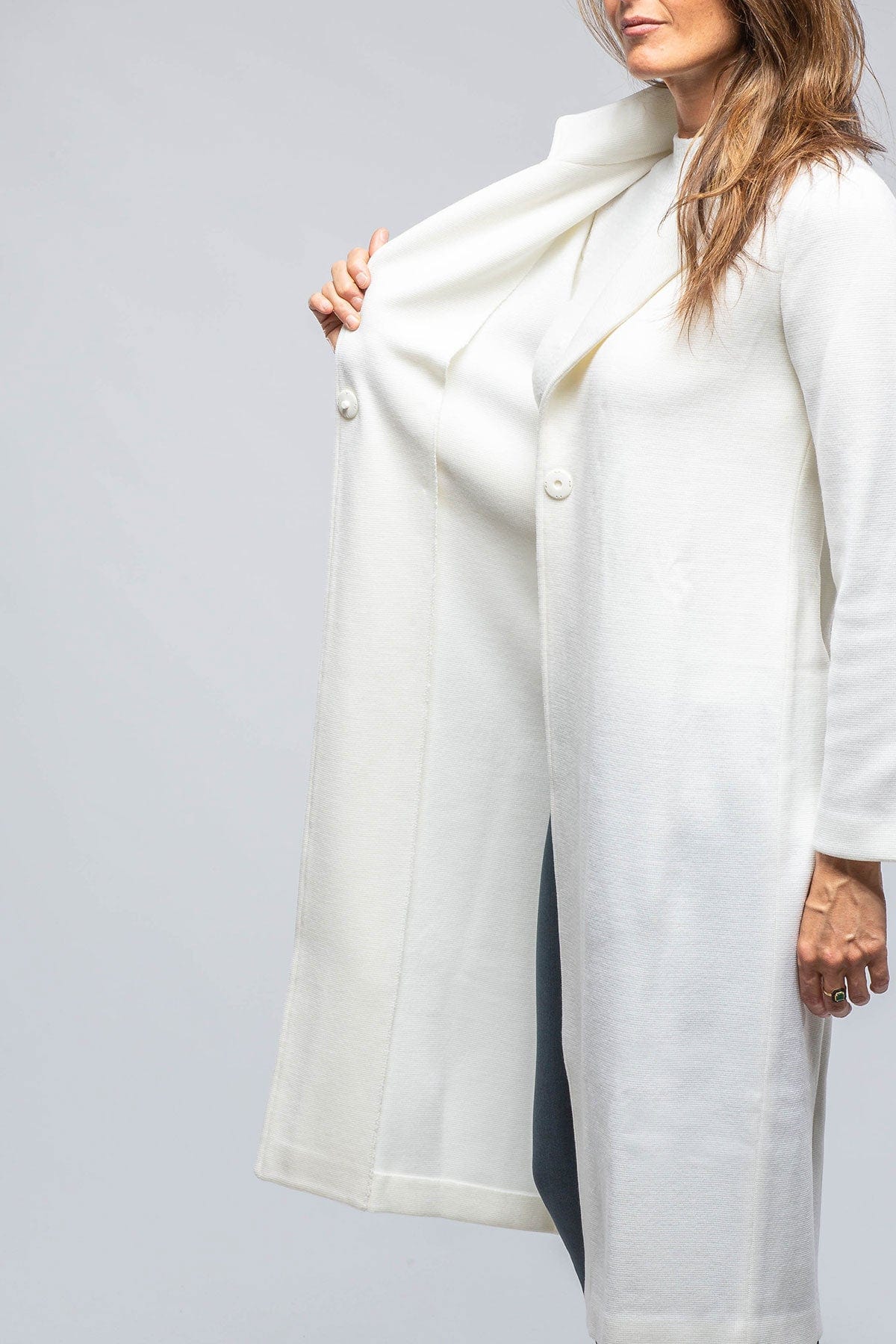 Colomba Long Knit Duster In White - AXEL'S